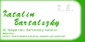 katalin bartalszky business card